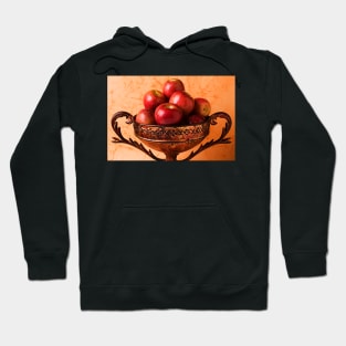 Brass bowl with fuji apples Hoodie